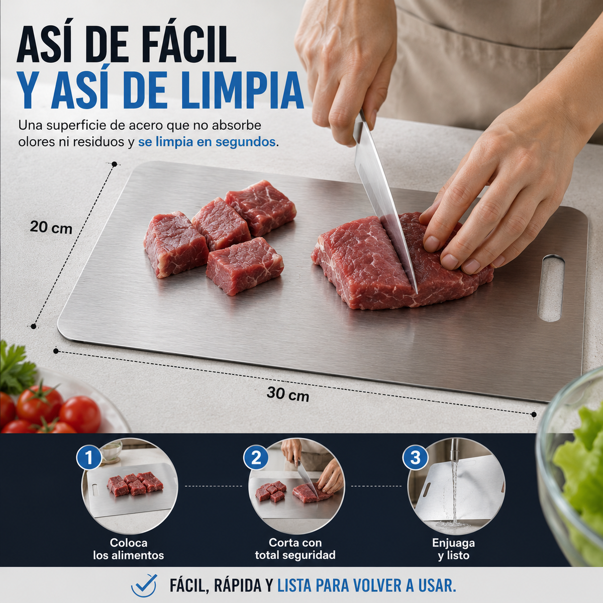 SteelChop™ No mas Olores Ni Bacterias